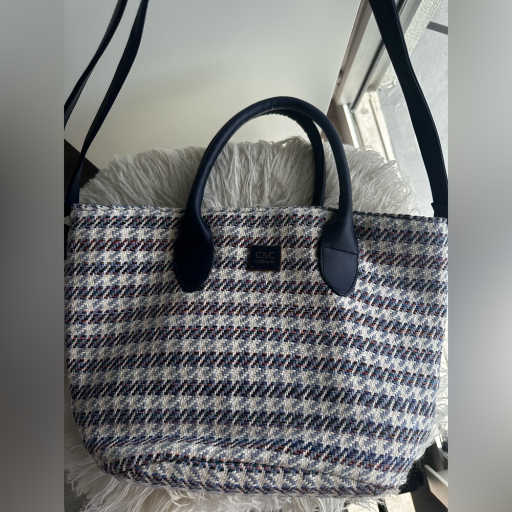C.C Elegant Navy and Cream Tote Bag